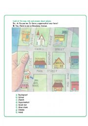 English Worksheet: Places-There is/There are