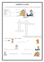English Worksheet: Garfields Gang