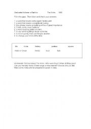 English Worksheet: Dedicated follower of fashion gap fill