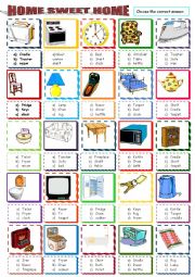 English Worksheet: Home Sweet Home