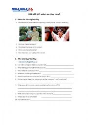 English Worksheet: Karate Kid - where are they now?