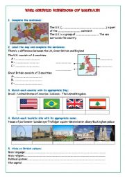 English Worksheet: The United Kingdom