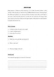 English Worksheet: Shopping 