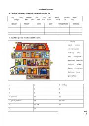 English Worksheet: Vocabulary and grammar