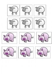 English Worksheet: Animal Bingo Cards