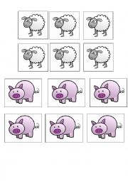English Worksheet: Animal Bingo Cards