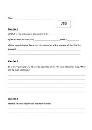 English Worksheet: 8 Miles 