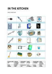 English Worksheet: IN THE KITCHEN