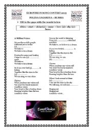 English Worksheet: Eurovision Song contest 2015 - Russia - A million voices