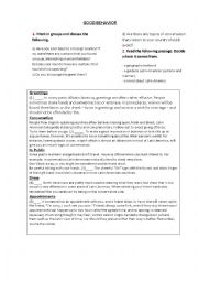 English Worksheet: good behaviour