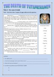 English Worksheet: MUMMIES - KING TUT