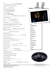 English Worksheet: Heroes (Winning song at Eurovision 2015) Fill in the Gap Lyrics