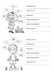 English Worksheet: Basic Questions