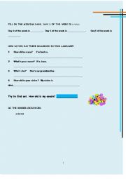 English Worksheet: Basic Maths