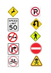 English Worksheet: Traffic Signs