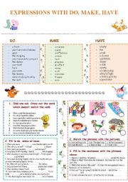 Expressions with do, make and have