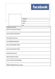 English Worksheet: Facebook worksheet