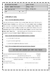 English Worksheet: A test 