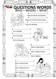 English Worksheet: wh questions