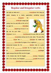 English Worksheet: Regular and Irregular Verbs