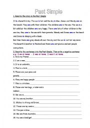 English Worksheet: Past Simple was-were