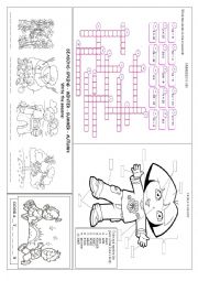 English Worksheet: Numbers, Parts of the body, Seasons