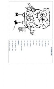 English Worksheet: colors and numbers