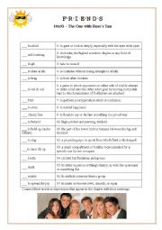 English Worksheet: Friends 10x03 - The One with Ross Tan