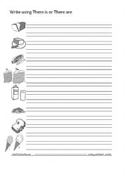 English Worksheet: there is,are
