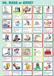 Expressions with do, make and have