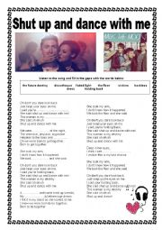 English Worksheet: Walk the Moon Shut up and dance with me 