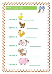 English Worksheet: I can see...