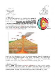 English Worksheet: VOLCANOES