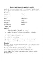 English Worksheet: Television Ted Talk 