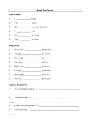 English Worksheet: Past Simple Review