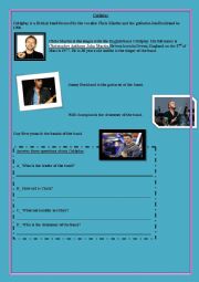 English Worksheet: Coldplay reading comprehension