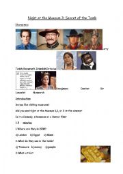 English Worksheet: Movie worksheet: Night at the museum 3