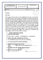 English Worksheet: exam