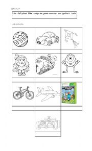 English Worksheet: Toys
