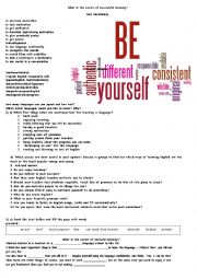 English Worksheet: The secret of successful learning