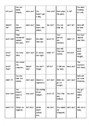 English Worksheet: You play domino, dont you?