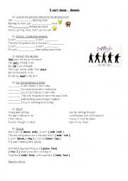 English Worksheet: Song can