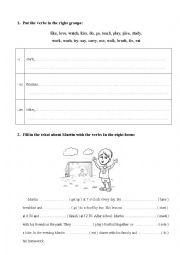 English Worksheet: Present Simple Test