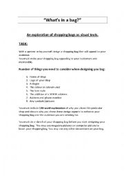English Worksheet: Whats in the bag?