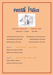 English Worksheet: Present perfect - grammar 