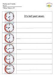 English Worksheet: What time is it?