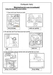 English Worksheet: Earthquake