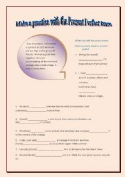 English Worksheet: Make a practice with the present perfect