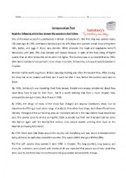 English Worksheet: shopping 
