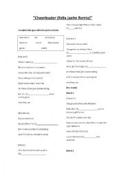 English Worksheet: Cheerleader song_by OMI